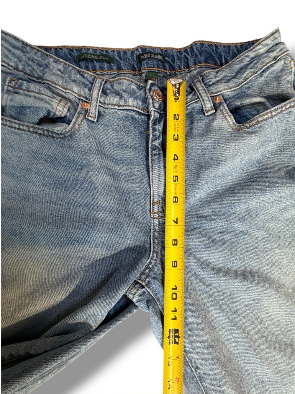 wild fable Light Blue Baggy Wide Leg Jeans 8R - Picture 4 of 9